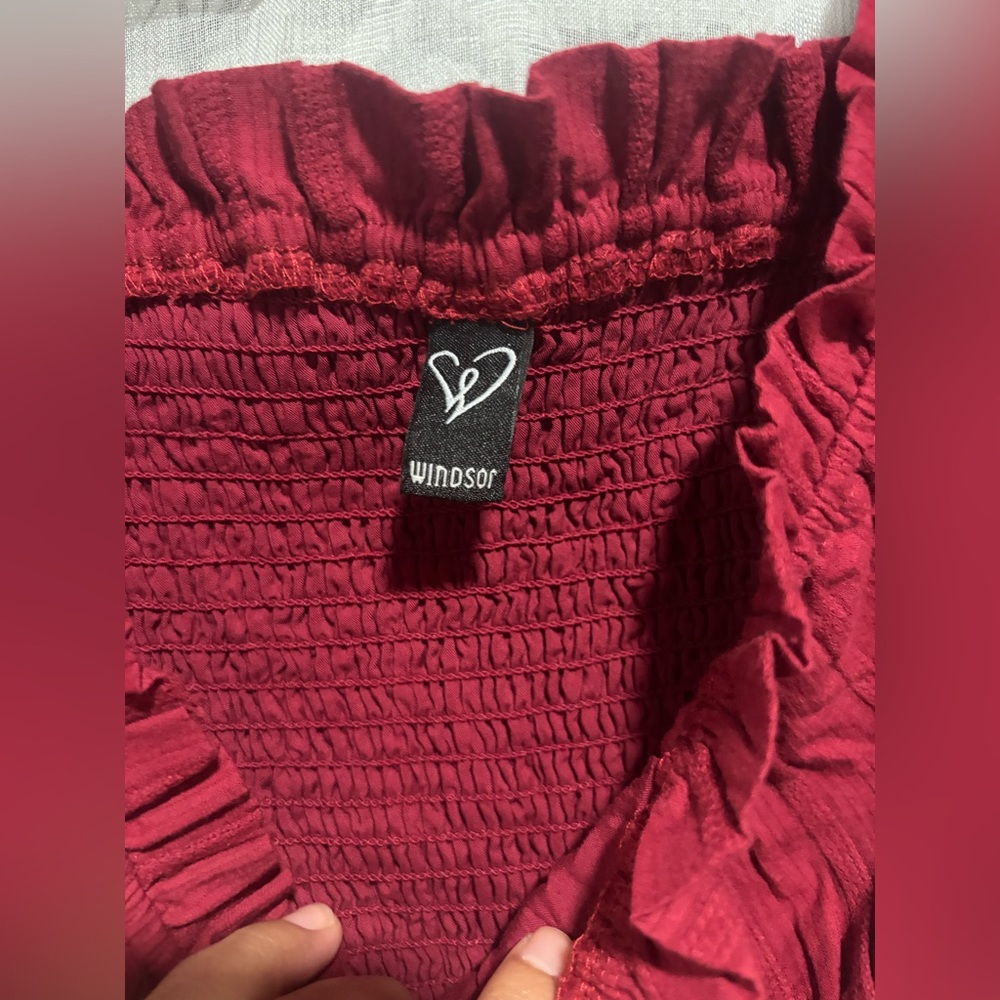 Windsor Red Ruffled Mini Dress❤️✨ - Picture 3 of 8